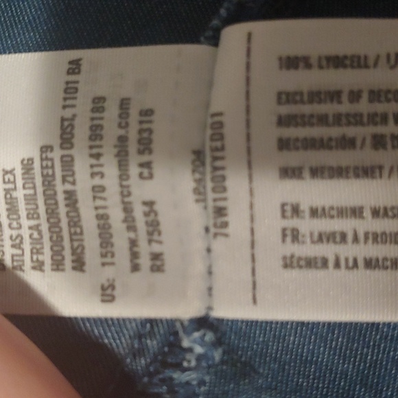 Abercrombie & Fitch Brand denim striped dress size Large Tall - Picture 11 of 13